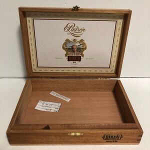Pardon Cigar Box Handmade in Nicaragua Holds 20 Cigars 8.5X6”